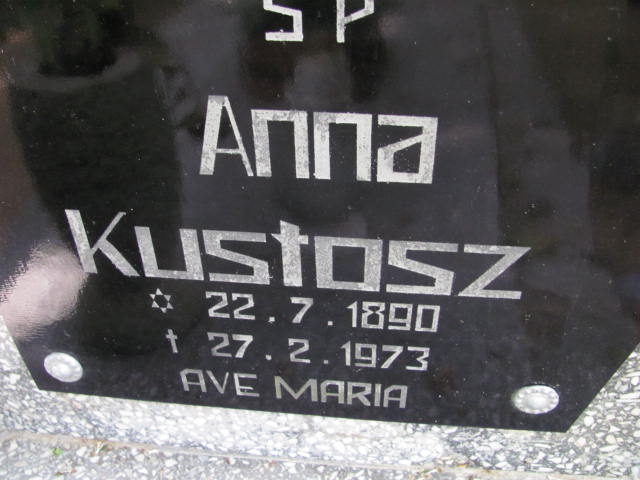 Anna Kustosz 1890 Dolsk - Grobonet - Wyszukiwarka osób pochowanych