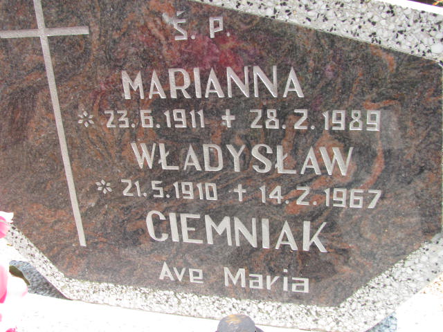 Władysław Ciemniak 1910 Dolsk - Grobonet - Wyszukiwarka osób pochowanych