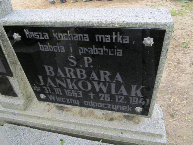 Barbara Jankowiak 1863 Dolsk - Grobonet - Wyszukiwarka osób pochowanych